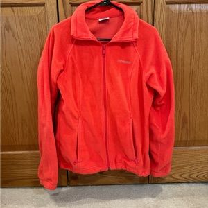 Columbia zip up fleece. Orange size M